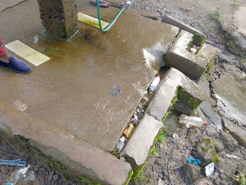 Images of one of the damaged tap identified in a neighbourhood at Ndongo, Buea.