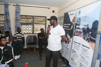 Figure 2: Mr Fritz addressing the youths