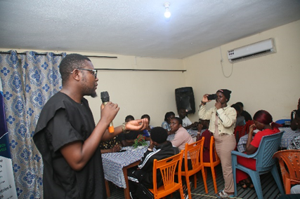 Figure 1: Mr Lukong Christain addressing the youths